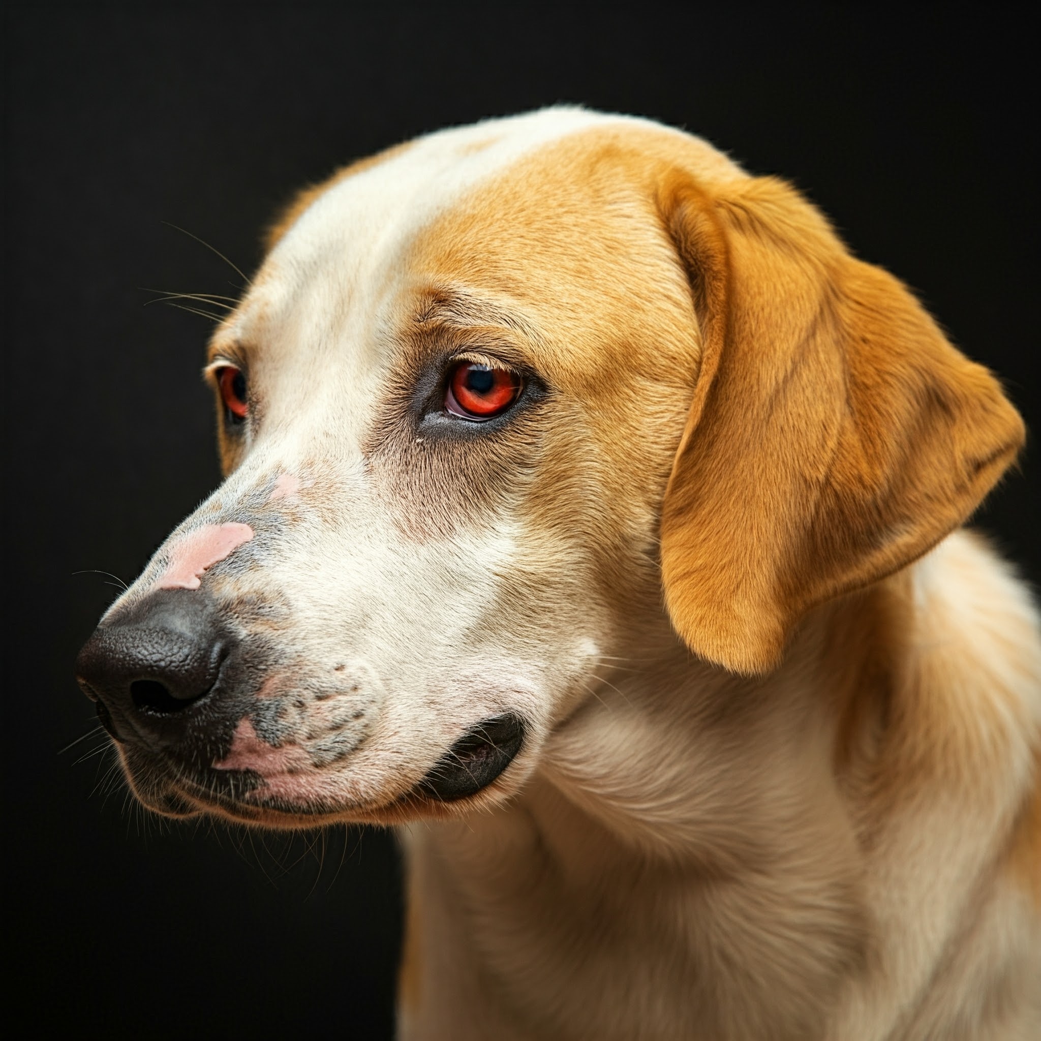 Cane con ittero, sintomo di epatite infettiva.