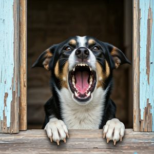 Foto di un cane con problemi comportamentali