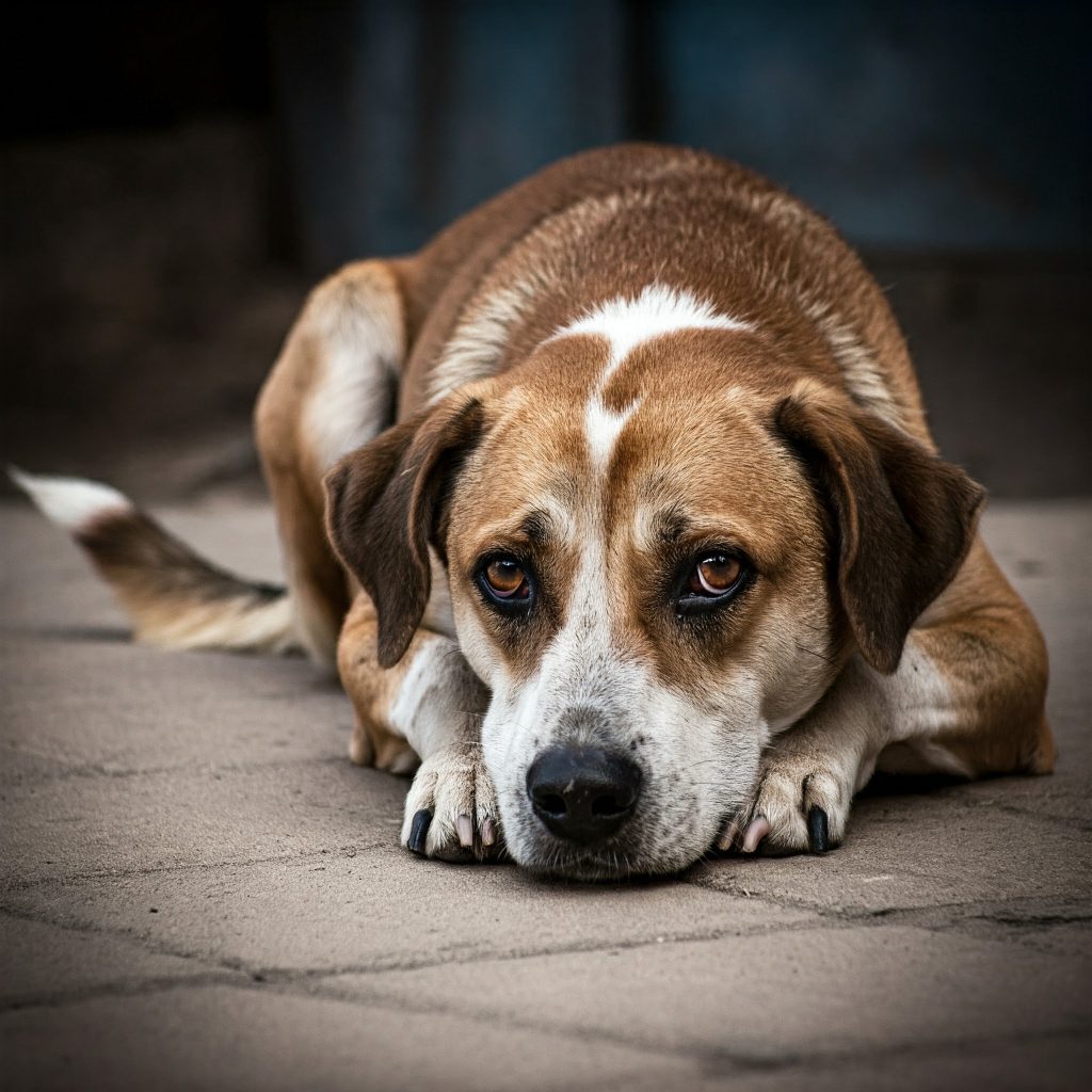Cane che appare stanco, con pelo opaco e coda abbassata, potrebbe essere affetto da tripanosomiasi.