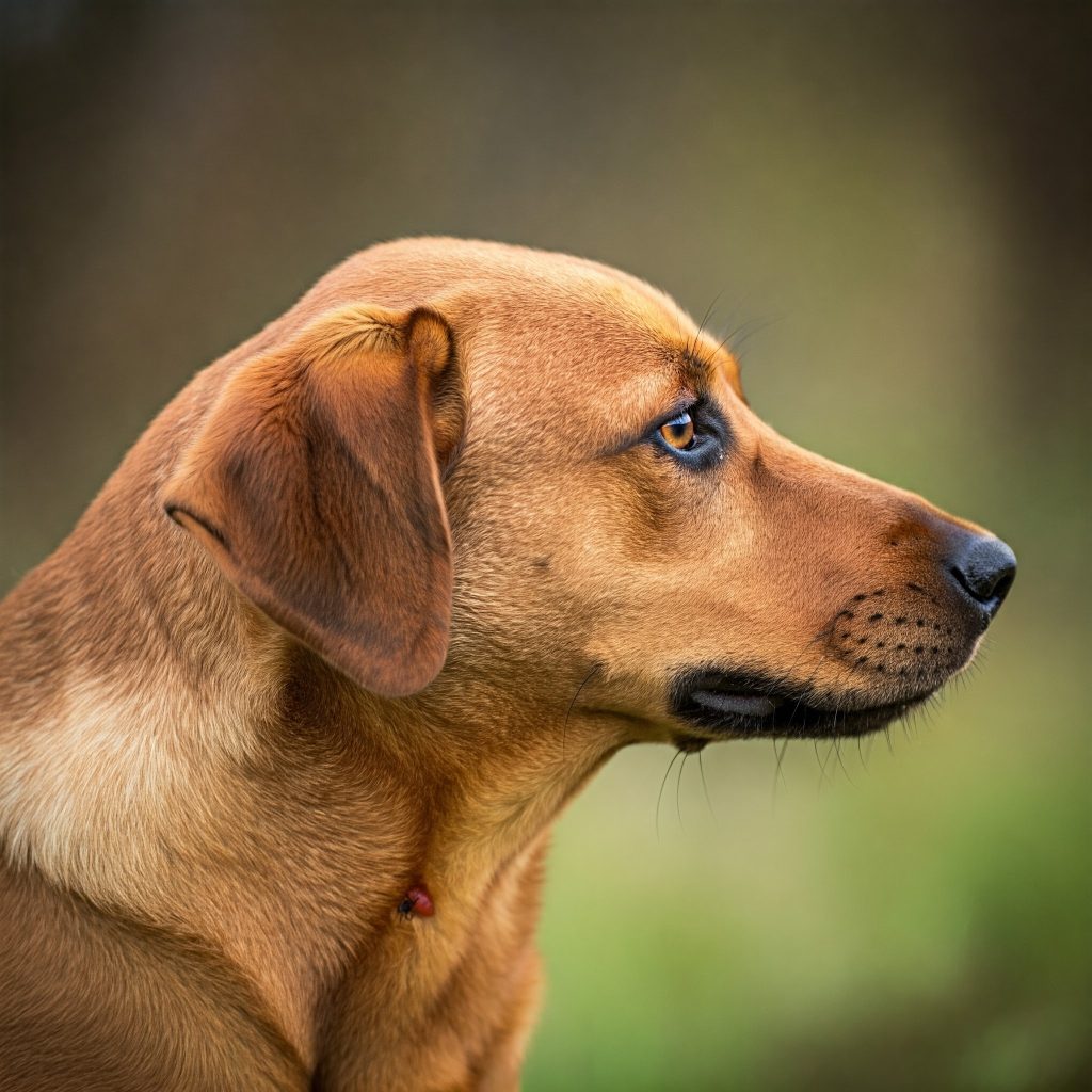 Zecca su un cane, rischio di anaplasmosi.