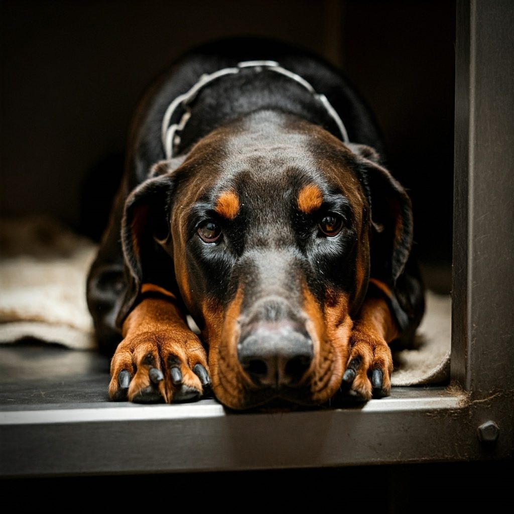 Enterite del cane: letargia e debolezza nel Dobermann