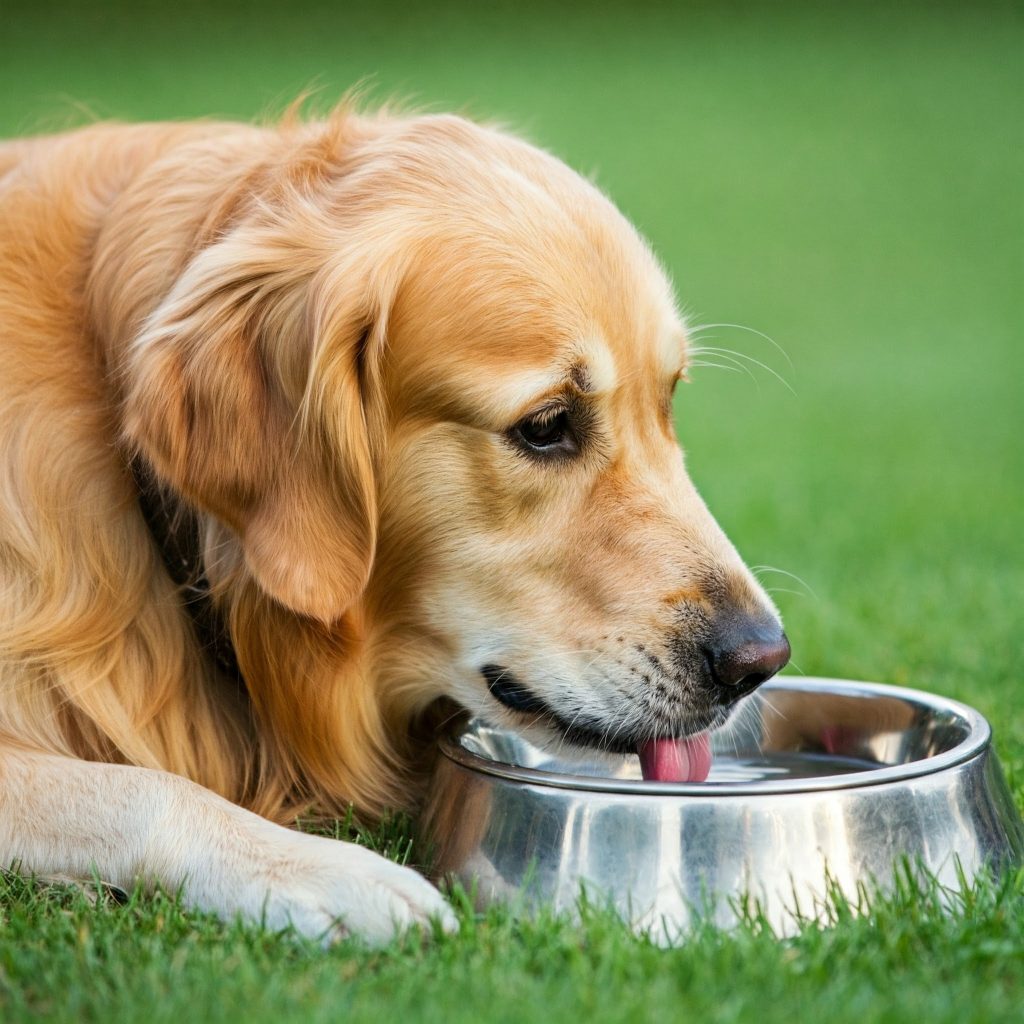 Aumento della sete nel cane: possibile sintomo di shunt portosistemico.