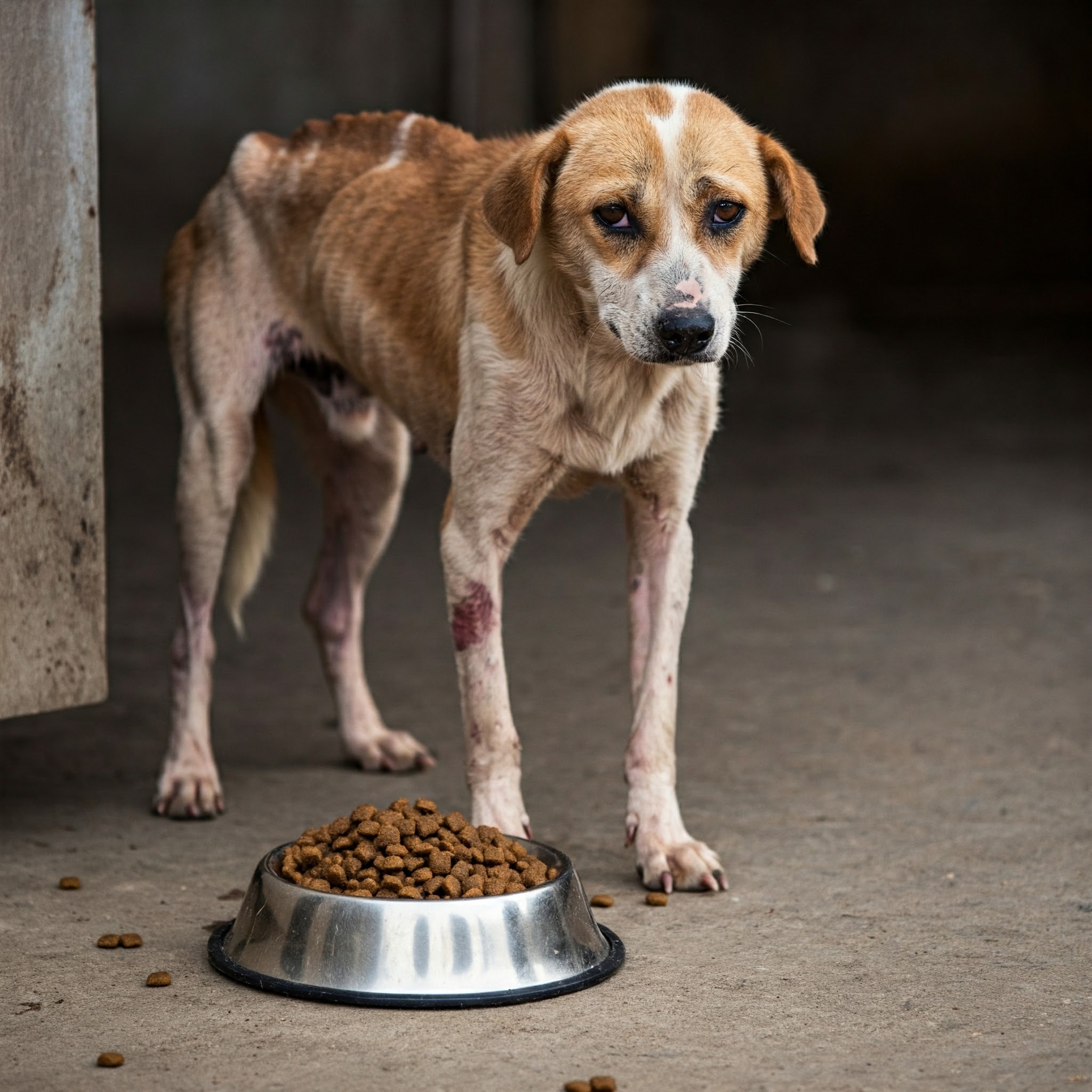 Cane che dimagrisce anche se mangia: cause di perdita di peso.