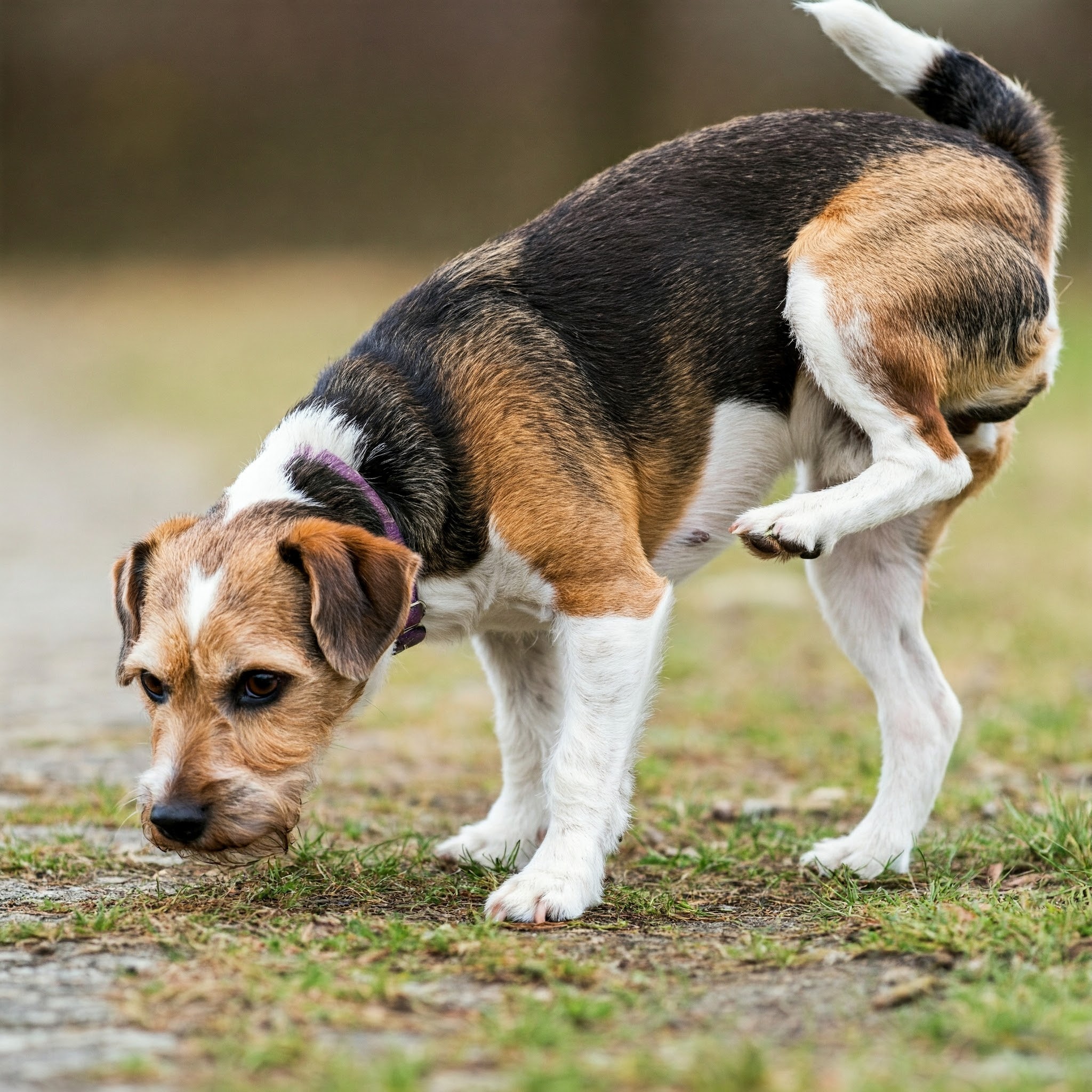 Difficoltà a urinare nel cane: sintomo di tumore alla prostata.
