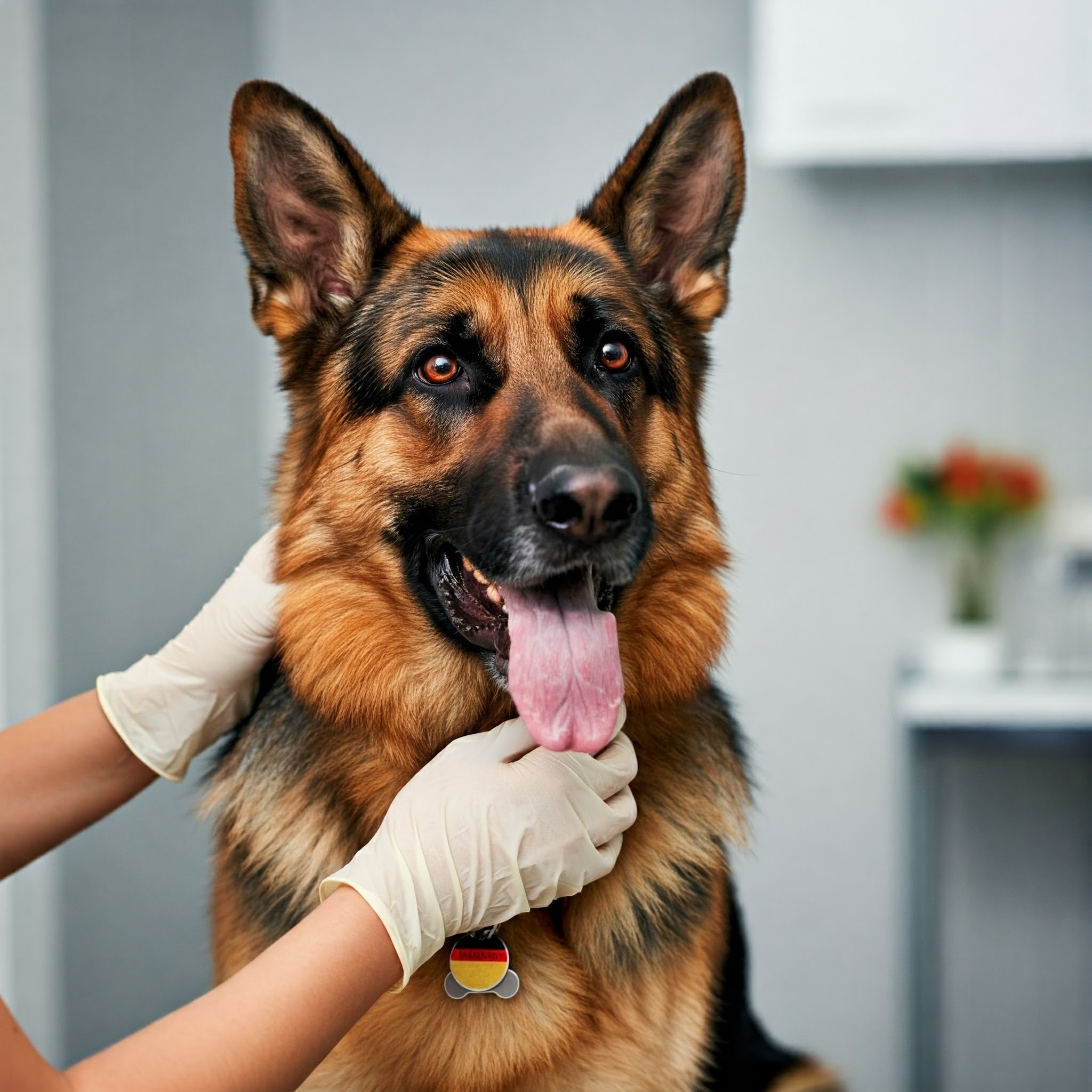 Edema polmonare nel cane: visita veterinaria con auscultazione del torace