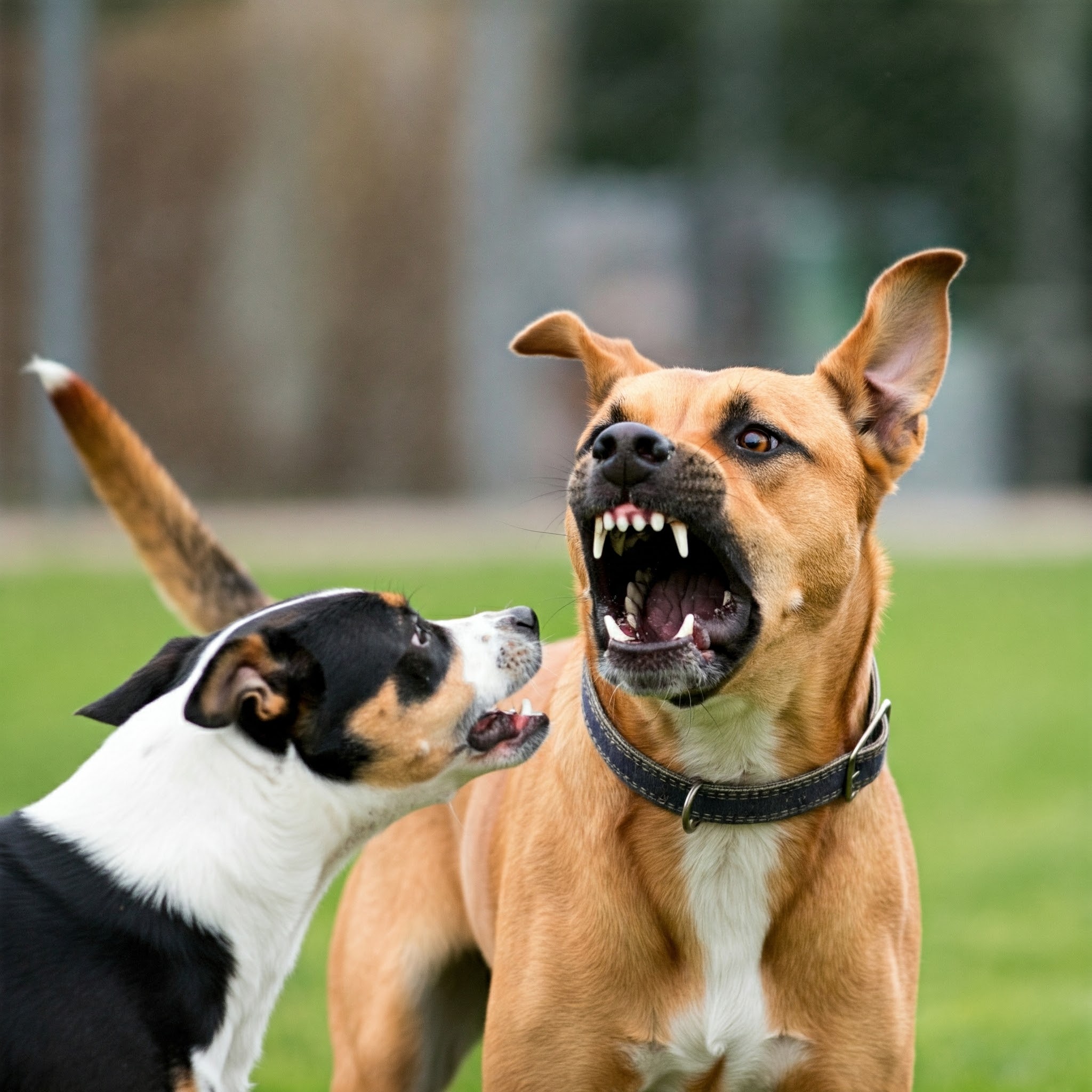Cane aggressivo con altri cani: ringhio e minaccia