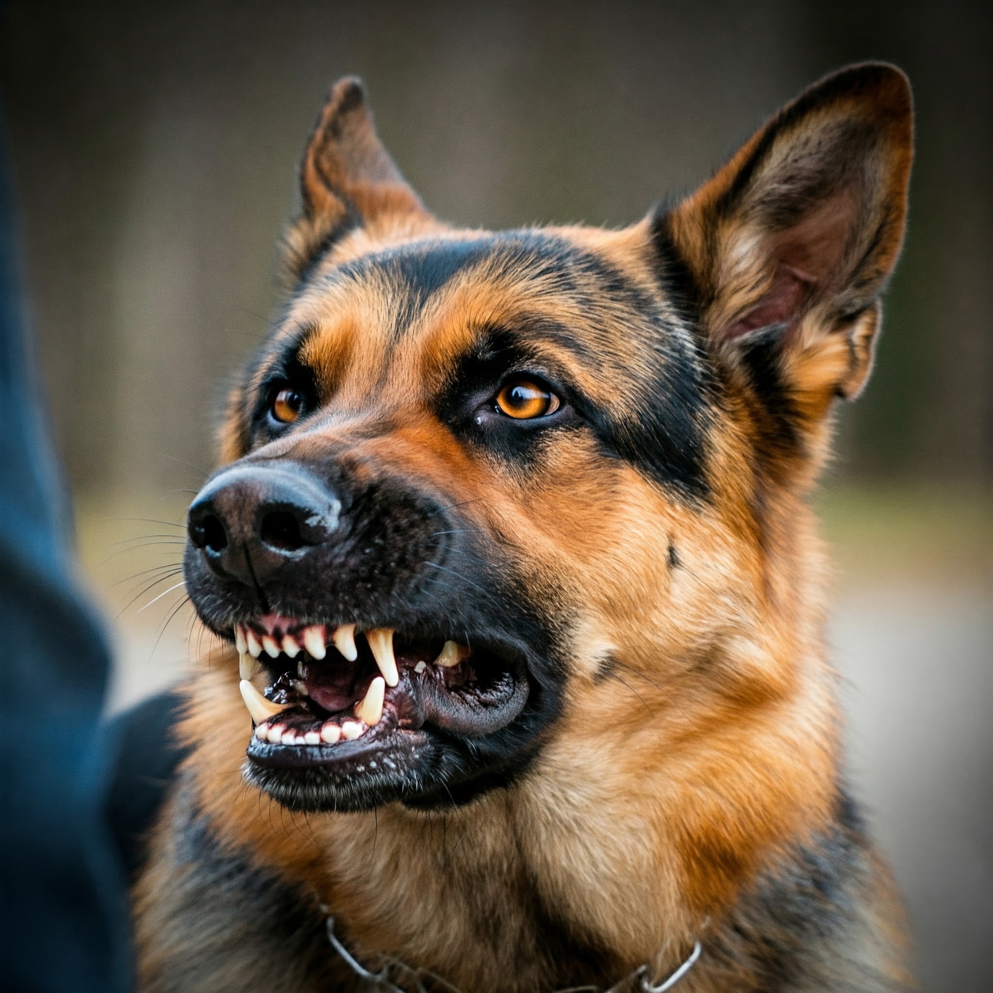 Cane aggressivo con il padrone: ringhio e minaccia